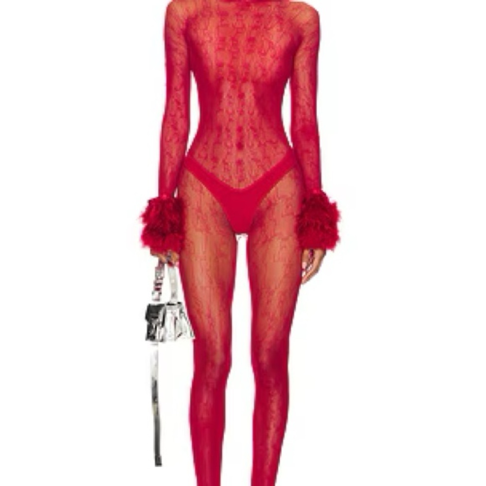 BRAND NEW Poster Girl Trophy Jumpsuit in Red Card